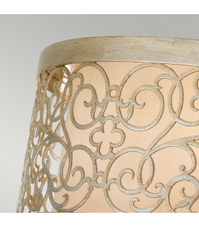 Arabesque 2 Light Flush Ceiling Light Silver Leaf E27-2