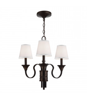 Arbor Chandelier Multi Arm 3 Light Weathered Brass Bronze Finish E14