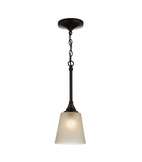 Arbor 1 Light Dome Ceiling Mini Pendant Bronze Weathered brass E27
