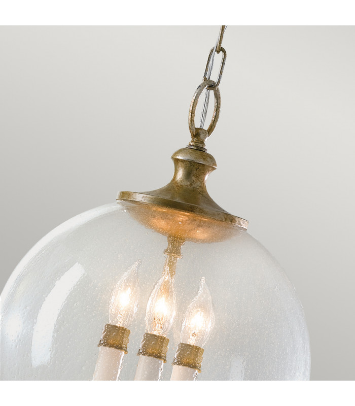 Argento 3 Light Ceiling Pendant Oxidized Silver Leaf E14-3
