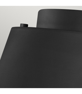 Asher 3 Light Flush Ceiling Light Midnight Black E14-3