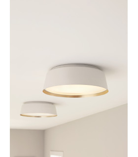 Asher 3 Light Flush Ceiling Light Matt White E14-4