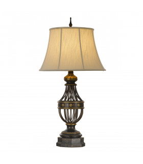 Augustine 1 Light Table Lamp Antique Brown E27-1