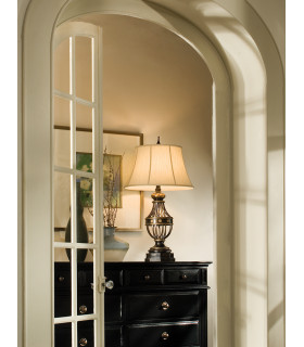 Augustine 1 Light Table Lamp Antique Brown E27-2