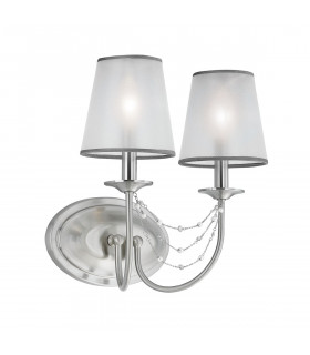Aveline 2 Light Indoor Candle Wall Light Brushed Steel E14