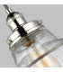 Baskin 1 Light Dome Ceiling Pendant Polished Nickel E27-3
