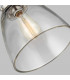 Baskin 1 Light Dome Ceiling Pendant Polished Nickel E27-4
