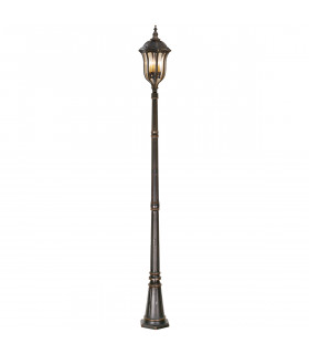 Baton Rouge 4 Light Outdoor Lamp Post Walnut IP44 E14-1