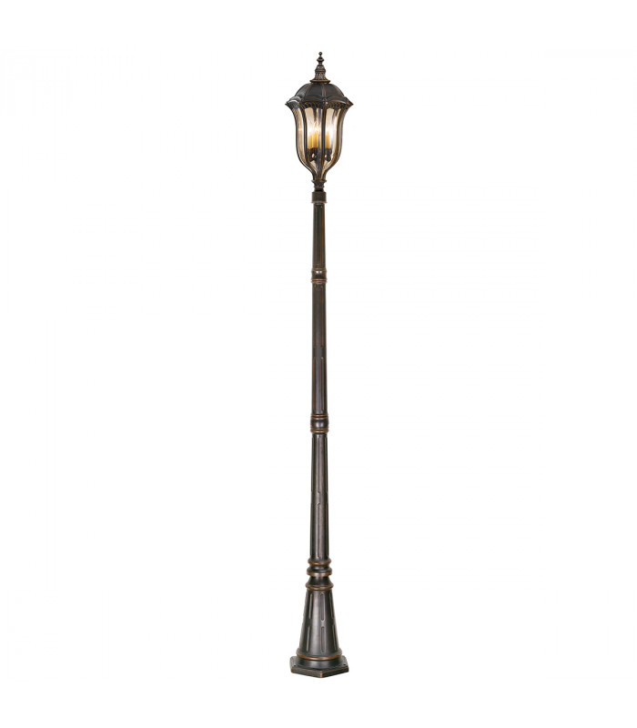 Baton Rouge 4 Light Outdoor Lamp Post Walnut IP44 E14-1