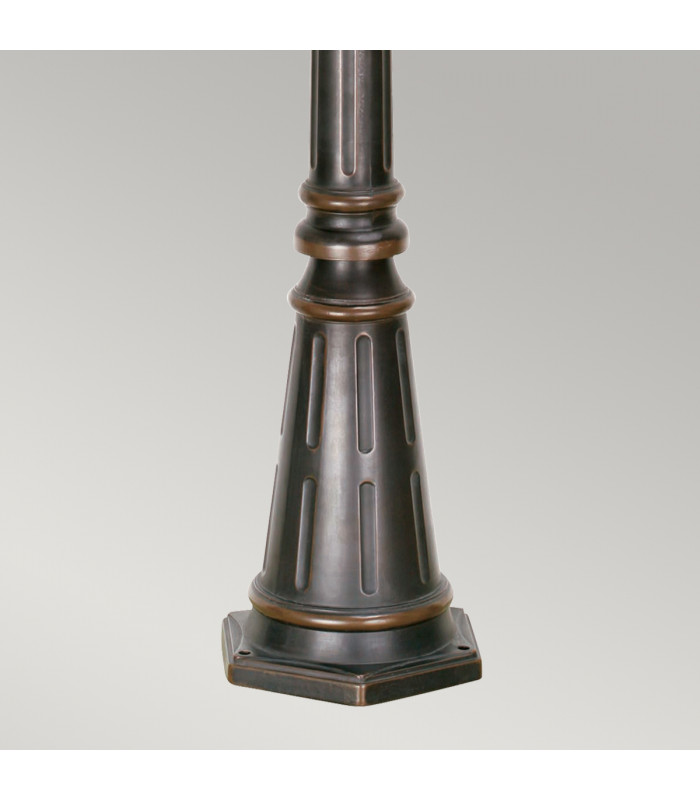 Baton Rouge 4 Light Outdoor Lamp Post Walnut IP44 E14-4
