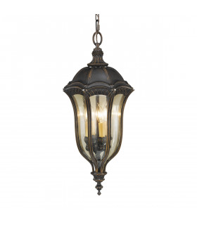 Baton Rouge 4 Light Outdoor Ceiling Chain Lantern Walnut IP44 E14-1