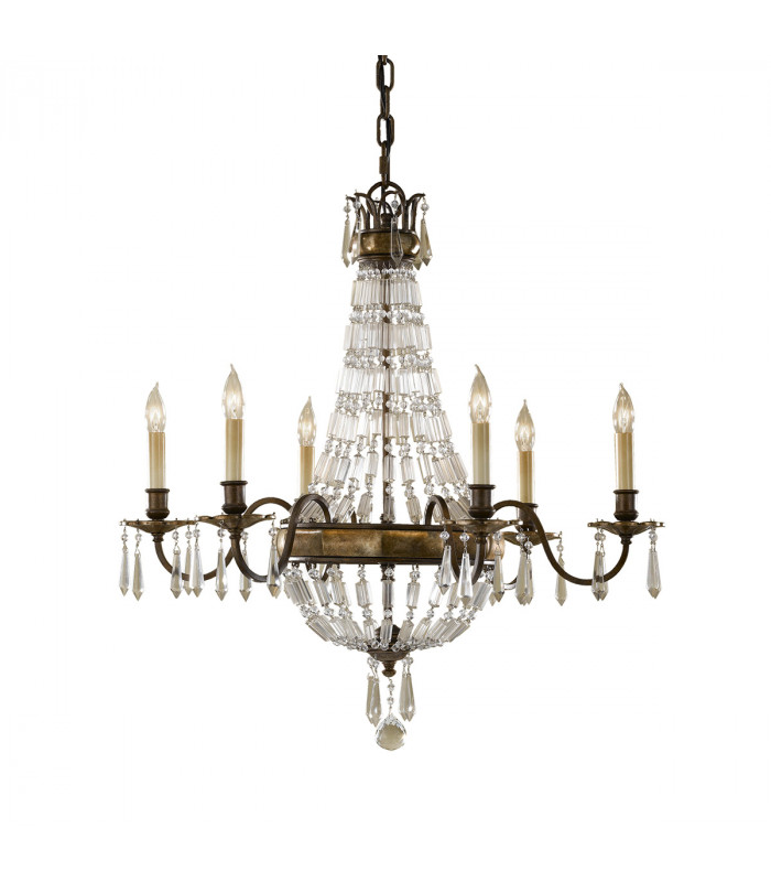 Bellini 6 Light Chandelier British Bronze Finish E14-1