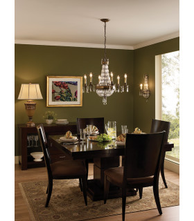 Bellini 6 Light Chandelier British Bronze Finish E14-2