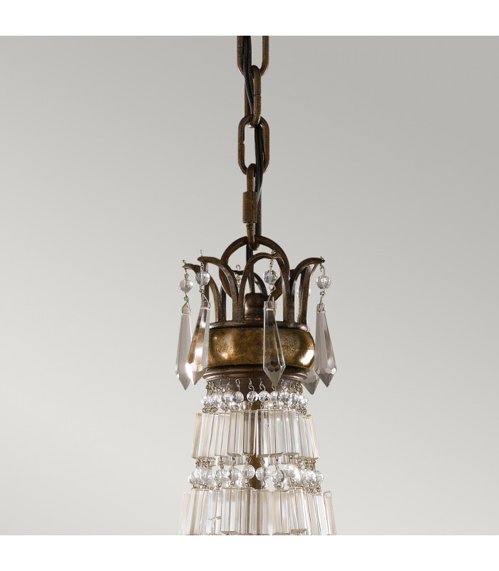 Bellini 6 Light Chandelier British Bronze Finish E14-3
