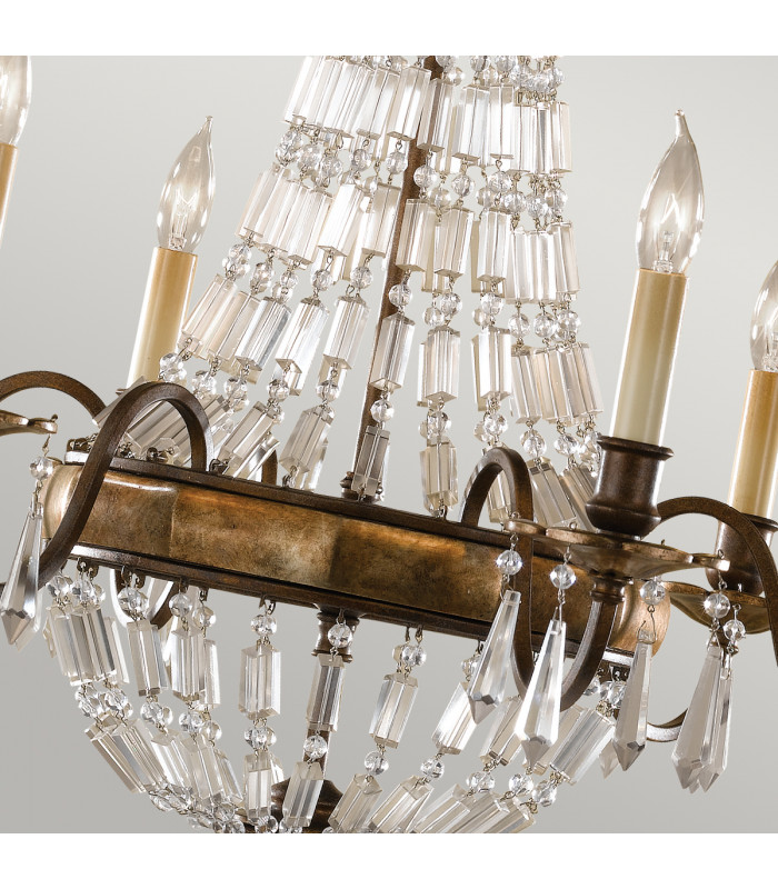 Bellini 6 Light Chandelier British Bronze Finish E14-4