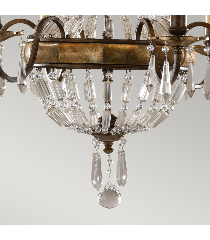 Bellini 6 Light Chandelier British Bronze Finish E14-5