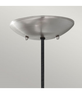 Beso 1 Light Dome Ceiling Pendant Brushed Steel E27-2
