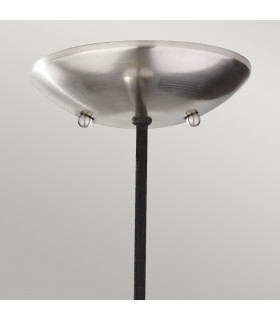 Beso 1 Light Dome Ceiling Pendant Brushed Steel E27-2