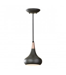 Beso 1 Light Dome Ceiling Pendant Dark Bronze E27-1