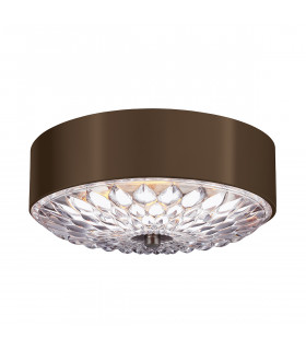 Botanic 3 Light Small Flush Mount Ceiling Light Brass E27