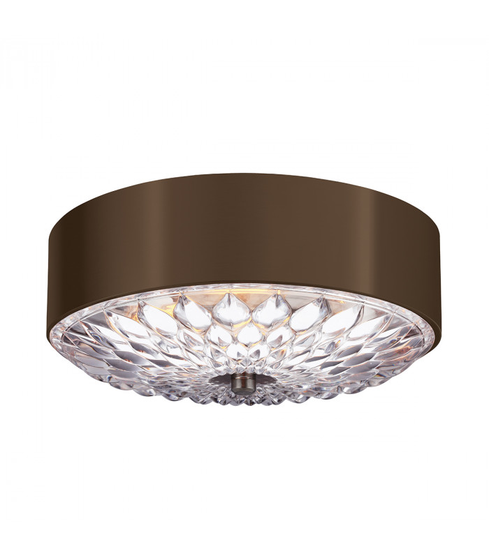 Botanic 3 Light Small Flush Mount Ceiling Light Brass E27