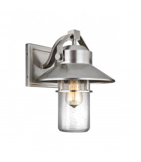 Boynton 1 Light Outdoor Medium Wall Lantern Painted Brushed Steel IP44-1