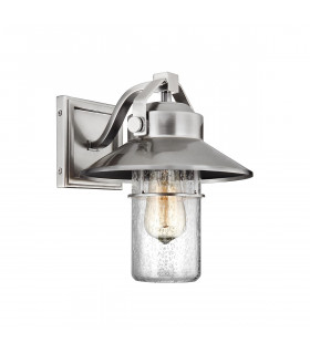 Boynton 1 Ligth Small Outdoor Wall Lantern Painted Brushed Steel IP44-1