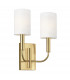 Brianna 2 Light Wall Light Burnished Brass E14-1