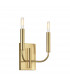 Brianna 2 Light Wall Light Burnished Brass E14-2