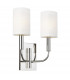 Brianna 2 Light Wall Light Polished Nickel E14-1