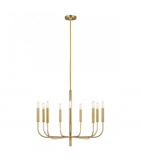 Brianna 9 Light Chandelier Burnished Brass E14-1
