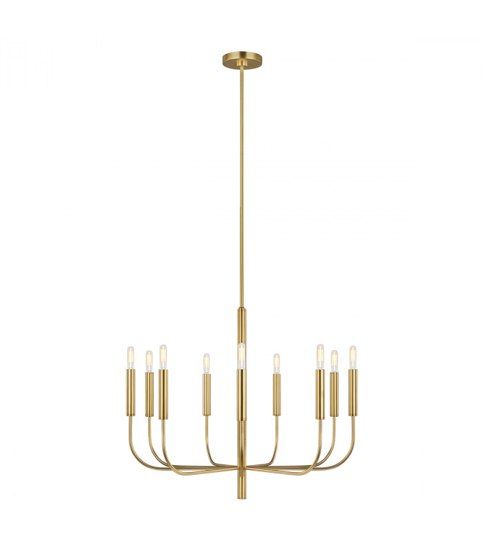 Brianna 9 Light Chandelier Burnished Brass E14-1