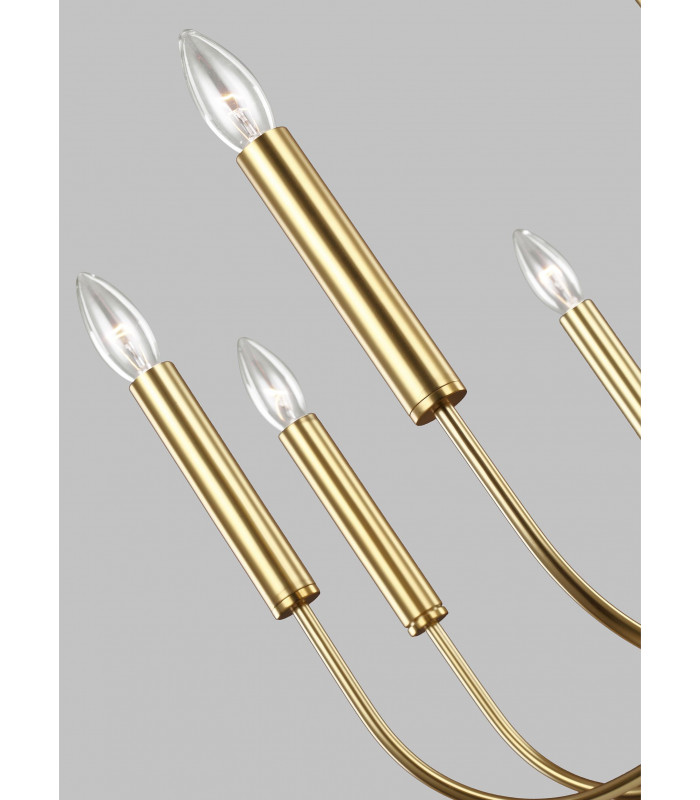 Brianna 9 Light Chandelier Burnished Brass E14-4