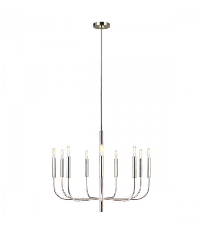 Brianna 9 Light Chandelier Polished Nickel E14-1