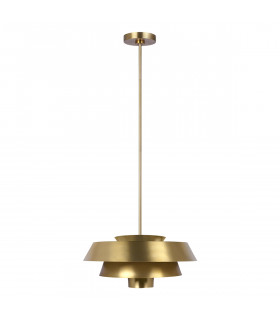 Brisbin 1 Light Pendant Burnished Brass E27-1