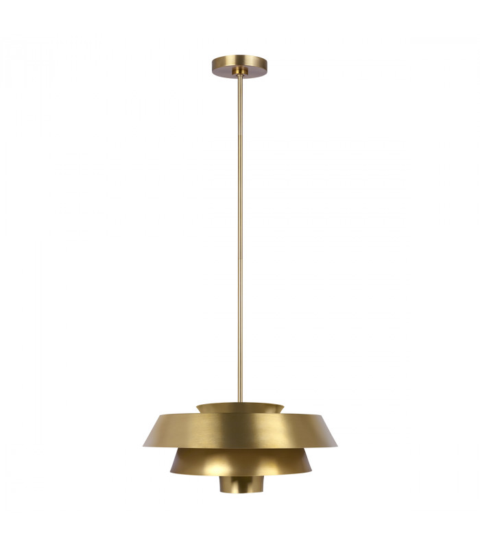 Brisbin 1 Light Pendant Burnished Brass E27-1