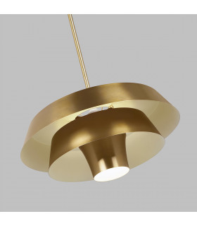 Brisbin 1 Light Pendant Burnished Brass E27-2