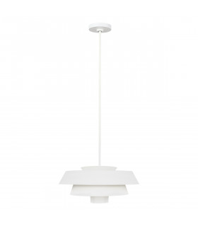 Brisbin 1 Light Pendant Matt White E27-1