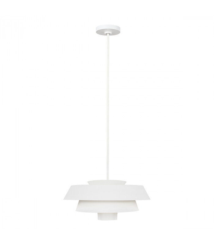 Brisbin 1 Light Pendant Matt White E27-1