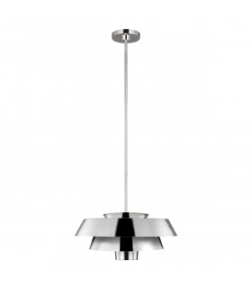 Brisbin 1 Light Pendant Polished Nickel E27-1
