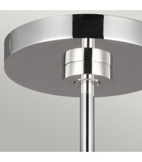 Brisbin 1 Light Pendant Polished Nickel E27-2