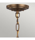 Cadence 1 Light Dome Ceiling Mini Pendant Antique Brass Black E27-2