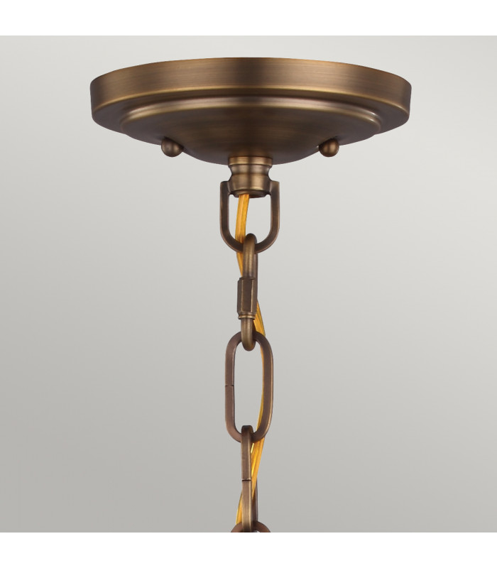 Cadence 1 Light Dome Ceiling Mini Pendant Antique Brass Black E27-2