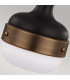 Cadence 1 Light Dome Ceiling Mini Pendant Antique Brass Black E27-4