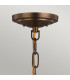 Cadence 2 Light Dome Ceiling Pendant Antique Brass Black E27-2