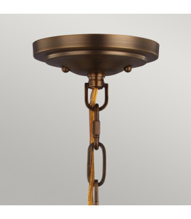 Cadence 2 Light Dome Ceiling Pendant Antique Brass Black E27-2