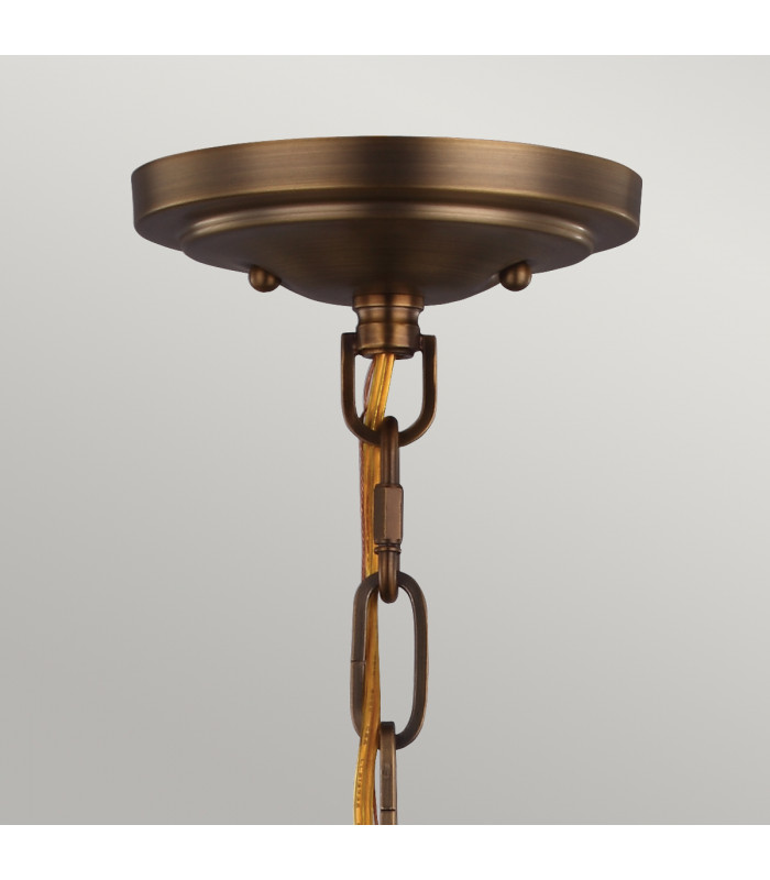 Cadence 2 Light Dome Ceiling Pendant Antique Brass Black E27-2