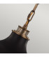Cadence 2 Light Dome Ceiling Pendant Antique Brass Black E27-3