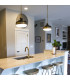 Cadence 2 Light Dome Ceiling Pendant Antique Brass Black E27-5