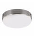 Cadence 2 Light Flush Ceiling Light Brushed Steel E27